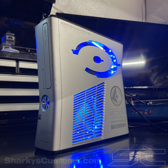 Custom LE Halo Reach Xbox 360 Slim Dual Nand Viper Pro 2 in 1! w/ HALO CUT OUT - Sharky's Customs LLC