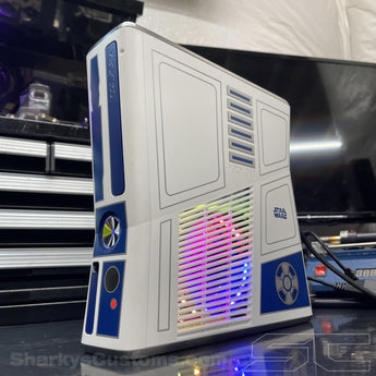 Custom Limited Edition Star Wars Xbox 360 Slim RGH3. (LED's of Your Choice) - Sharky's Customs LLC