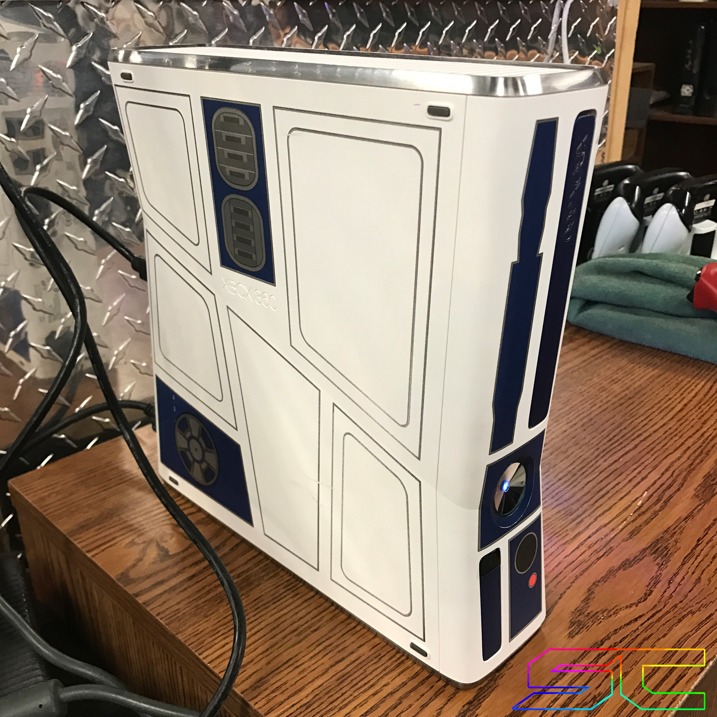 Custom Limited Edition Star Wars Xbox 360 Slim RGH2. Rainbow LED's, 60GB HDD Ready to Ship! - Sharky's Customs LLC