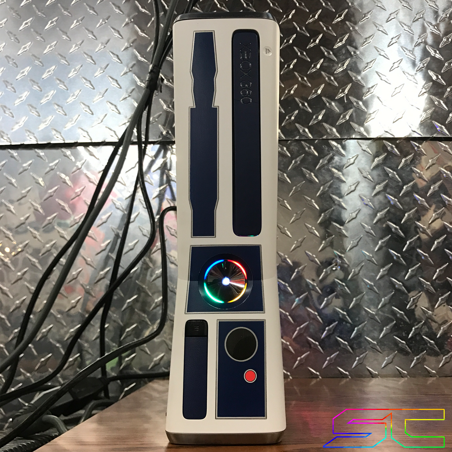 Custom Limited Edition Star Wars Xbox 360 Slim RGH2. Rainbow LED's, 60GB HDD Ready to Ship! - Sharky's Customs LLC