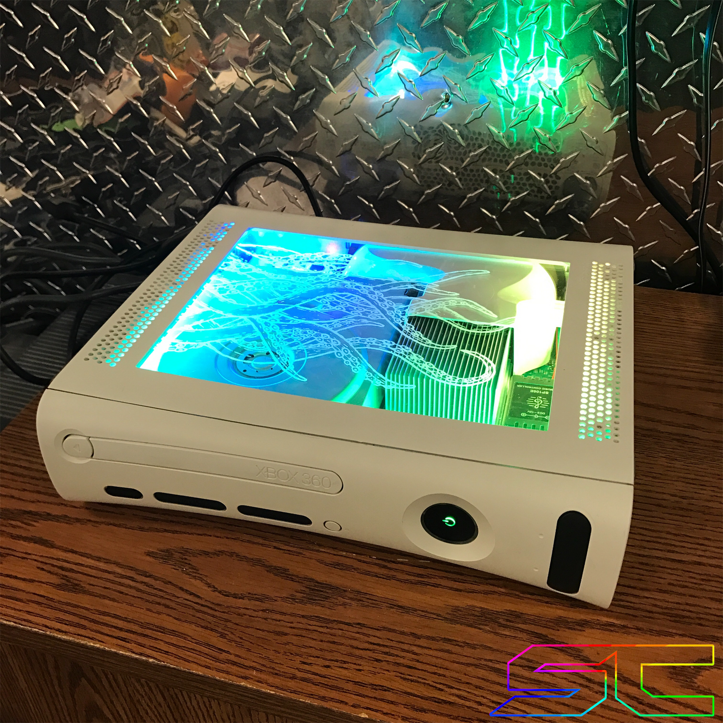 Custom Jasper RGH1.2 "Tentacles" Plexiglass Engraved W/Remote Addressable LED's! - Sharky's Customs LLC