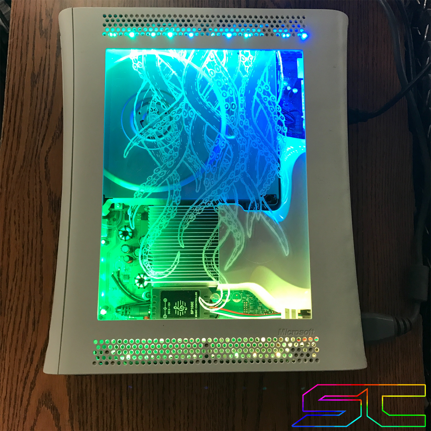 Custom Jasper RGH1.2 "Tentacles" Plexiglass Engraved W/Remote Addressable LED's! - Sharky's Customs LLC