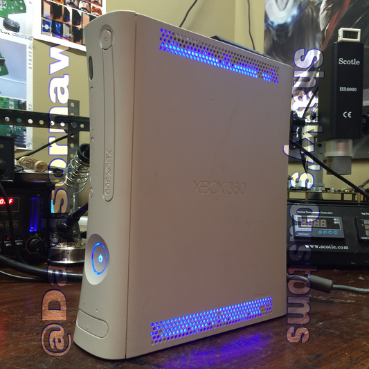 Custom Xbox 360 White Falcon RGH1.2 - LEDs of Your Choice! - Sharky's Customs LLC