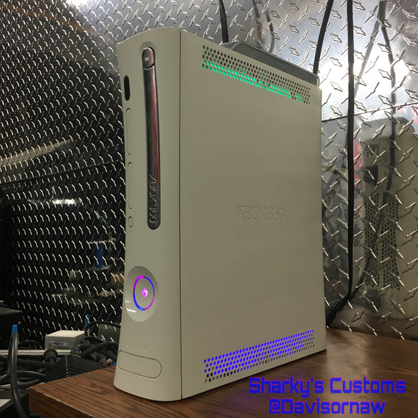 Custom Xbox 360 White Opus RGH1.2 - LEDs of Your Choice! – Sharky's ...