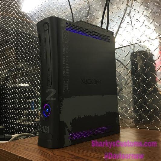 Custom Xbox 360 Black MW2 Jasper Elite RGH1.2 - LEDs of Your Choice! - Sharky's Customs LLC