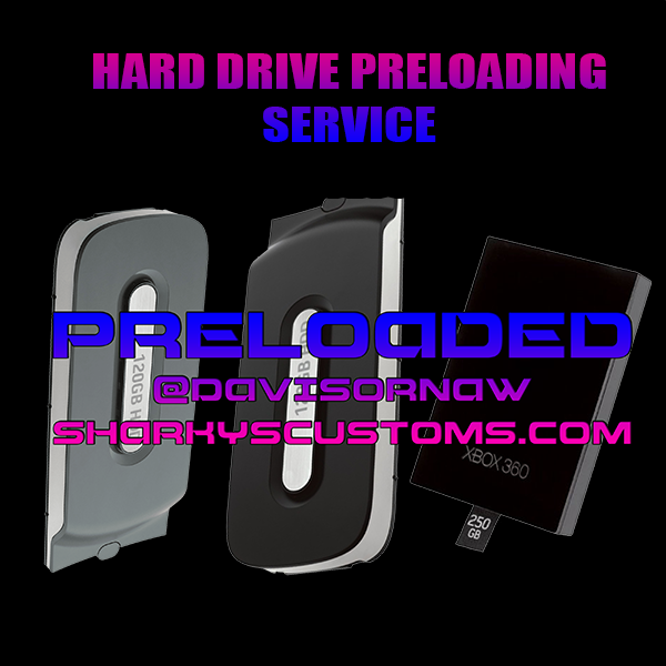 Send in your Hard Drive to get Preloaded with Mod Menus + Set up for Online Play - Sharky's Customs LLC