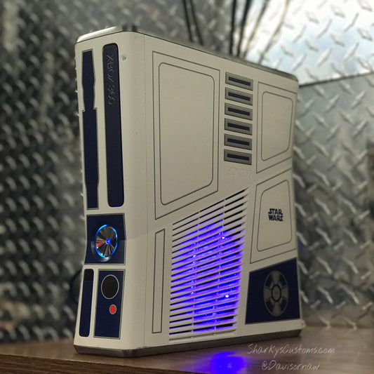 Custom Limited Edition Star Wars Xbox 360 Slim RGH2. (LED's of Your Choice) - Sharky's Customs LLC