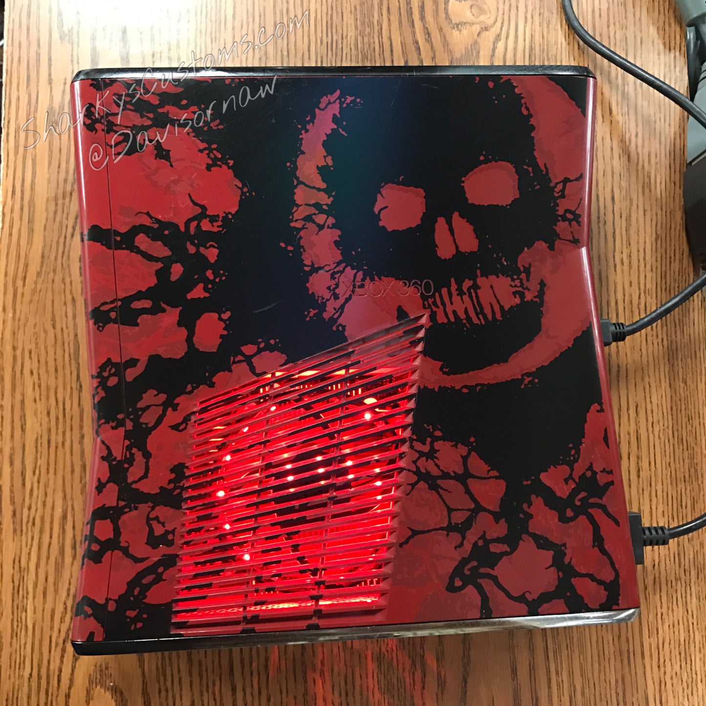 Custom Limited Edition Gears Of War Xbox 360 Slim RGH2 - Sharky's Customs LLC