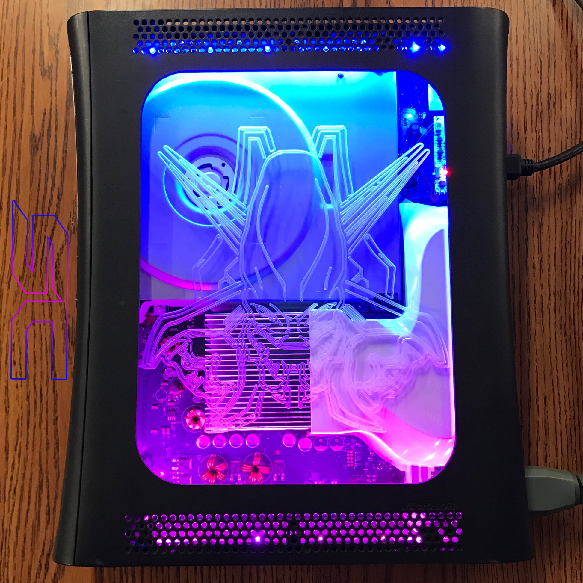 Custom Halo Legendary (Plexiglass Engraved) Jasper RGH1.2 With Pink & Blue LED's - Sharky's Customs LLC