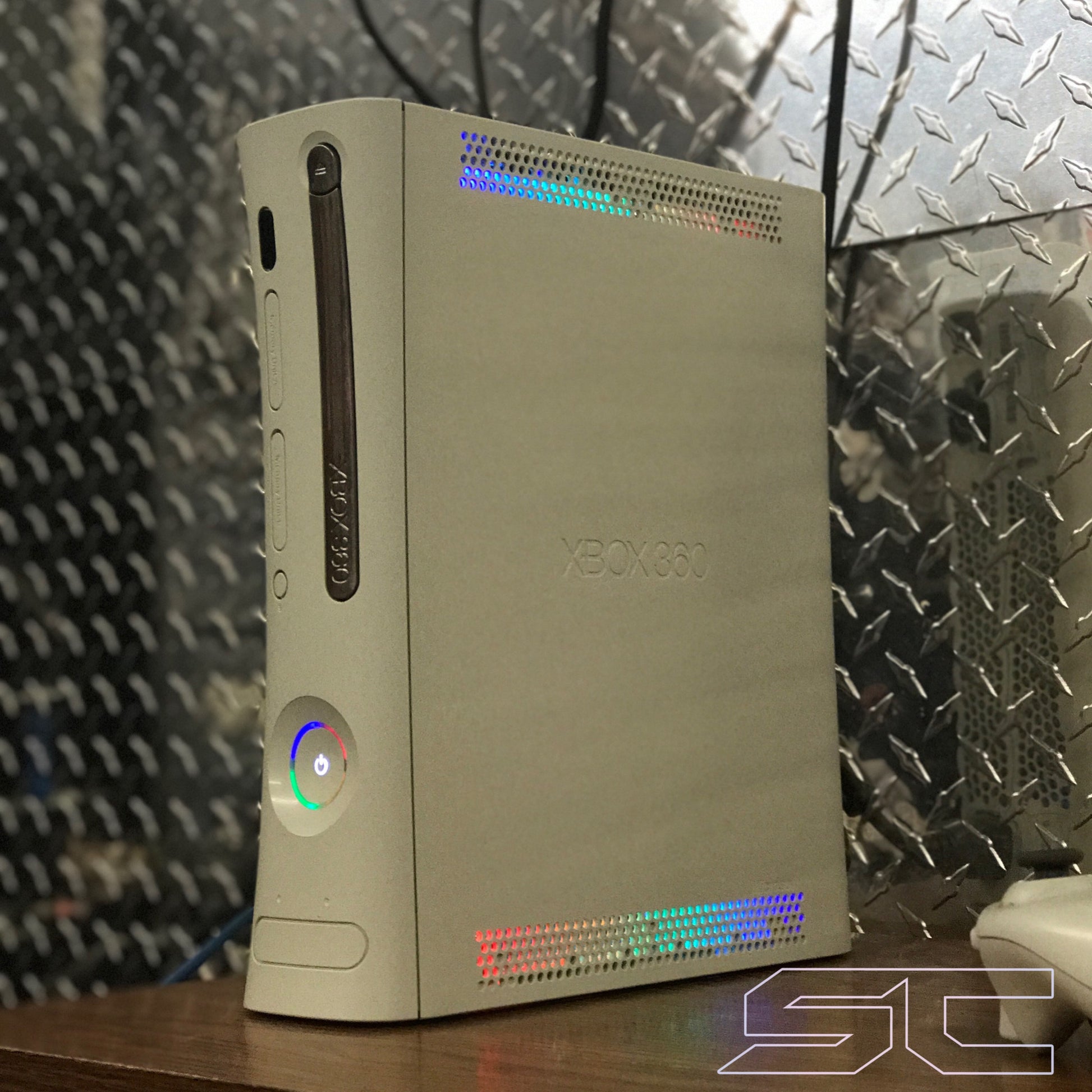 Custom Xbox 360 White Jasper RGH1.2 - LEDs of Your Choice! - Sharky's Customs LLC