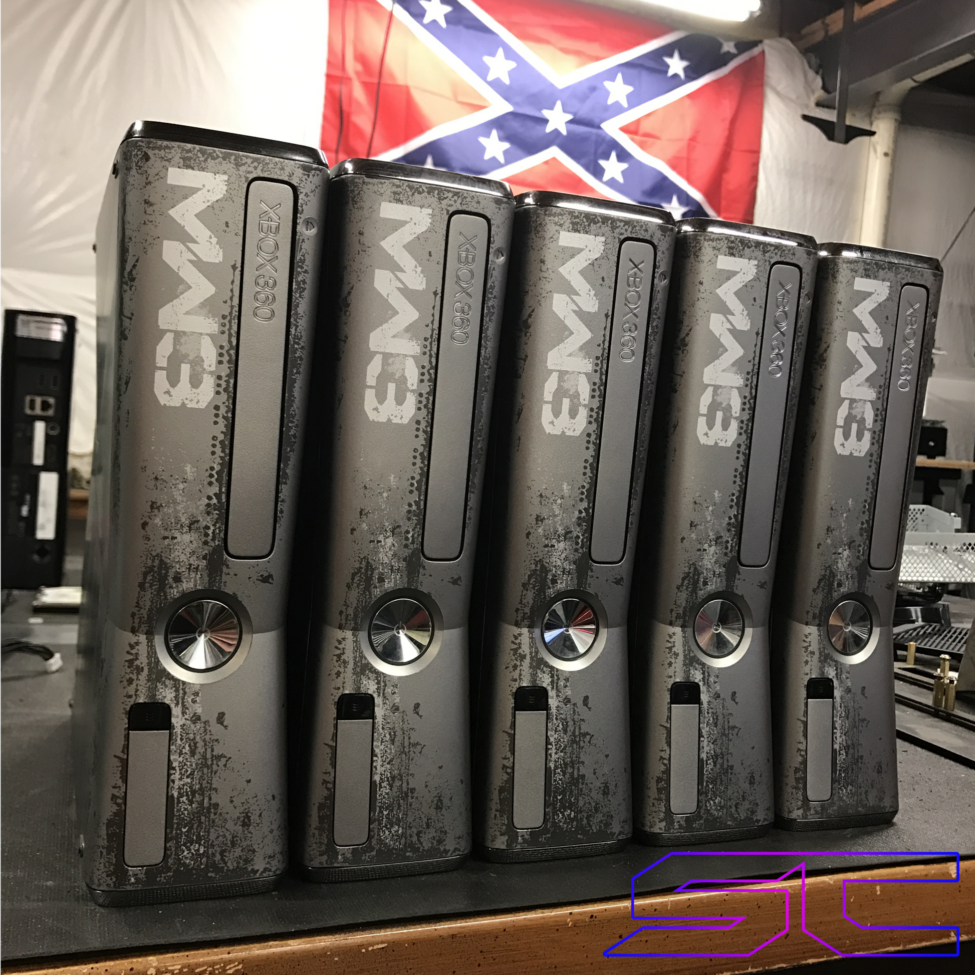 Custom Limited Edition MW3 Xbox 360 Slim RGH2. (LED's of Your Choice) - Sharky's Customs LLC