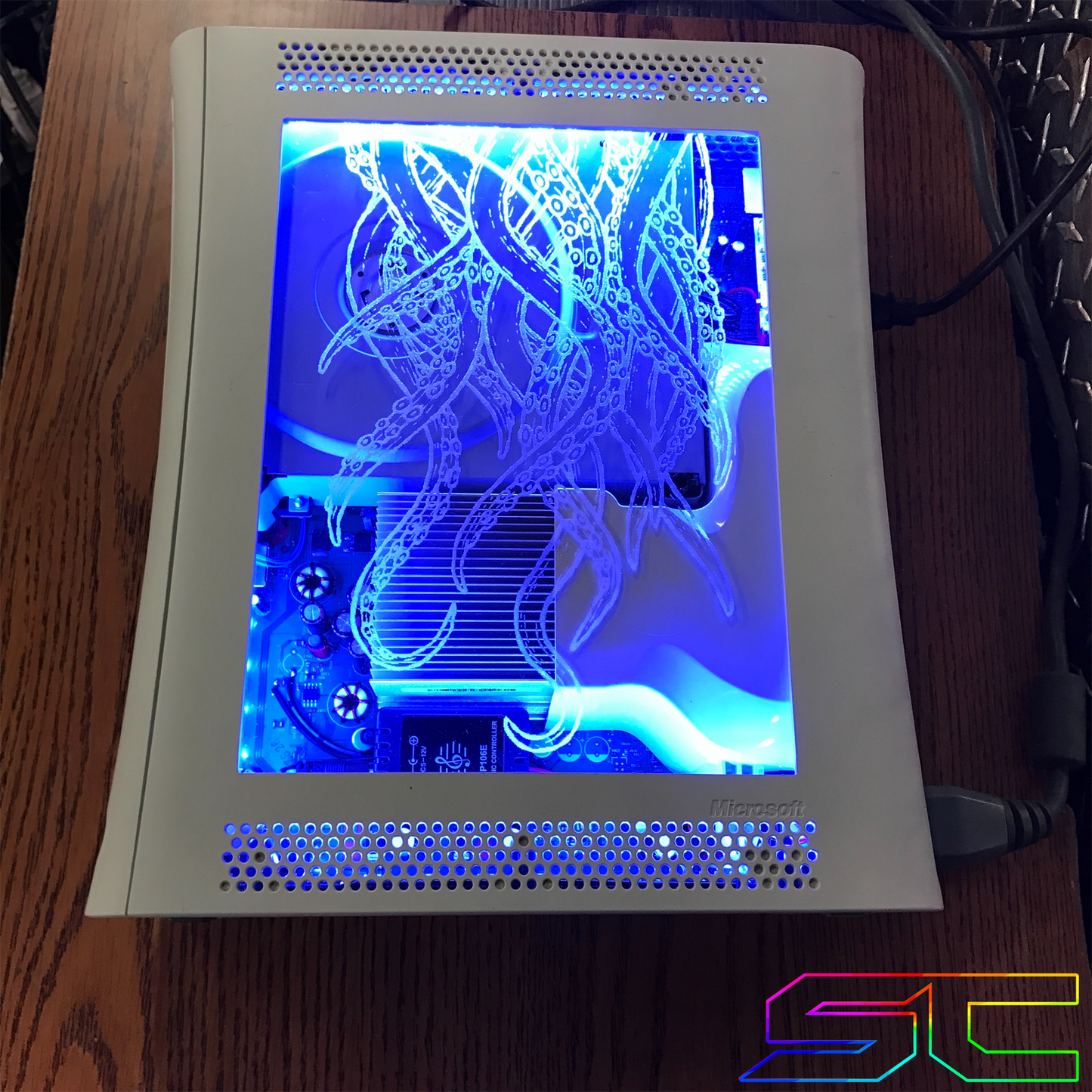 Custom Jasper RGH1.2 "Tentacles" Plexiglass Engraved W/Remote Addressable LED's! - Sharky's Customs LLC