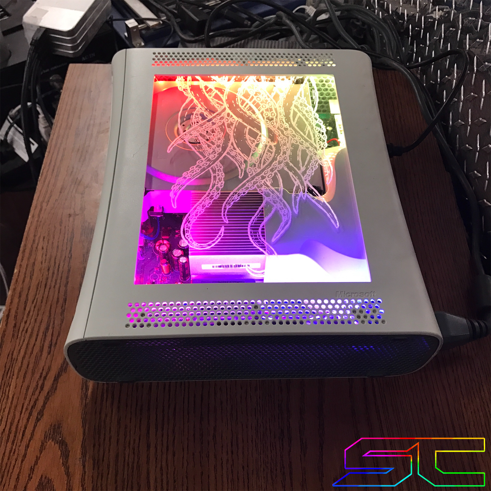 Custom Jasper RGH1.2 "Tentacles" Plexiglass Engraved W/Remote Addressable LED's! - Sharky's Customs LLC