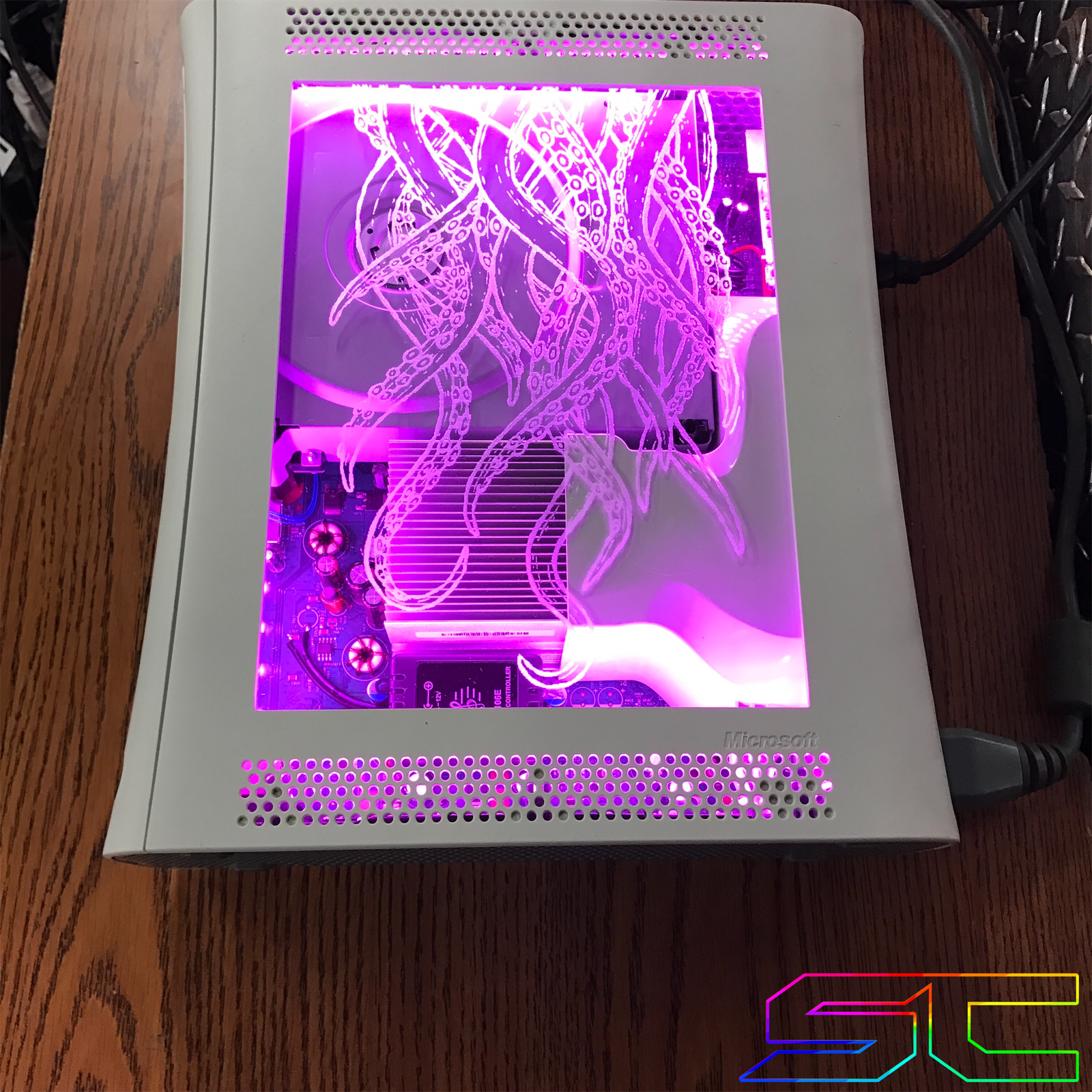 Custom Jasper RGH1.2 "Tentacles" Plexiglass Engraved W/Remote Addressable LED's! - Sharky's Customs LLC