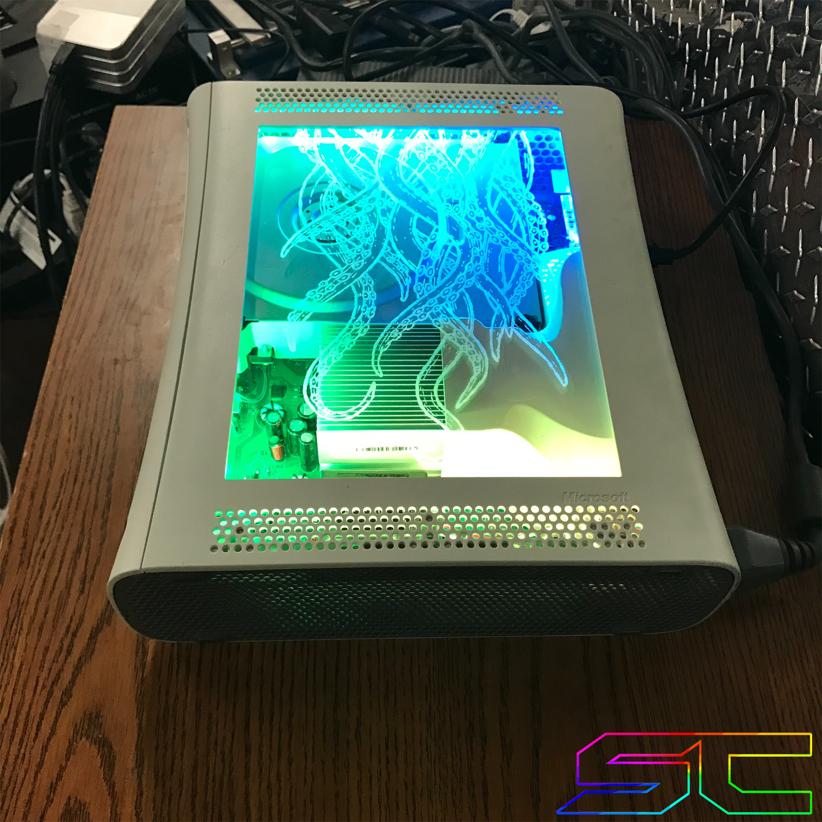 Custom Jasper RGH1.2 "Tentacles" Plexiglass Engraved W/Remote Addressable LED's! - Sharky's Customs LLC