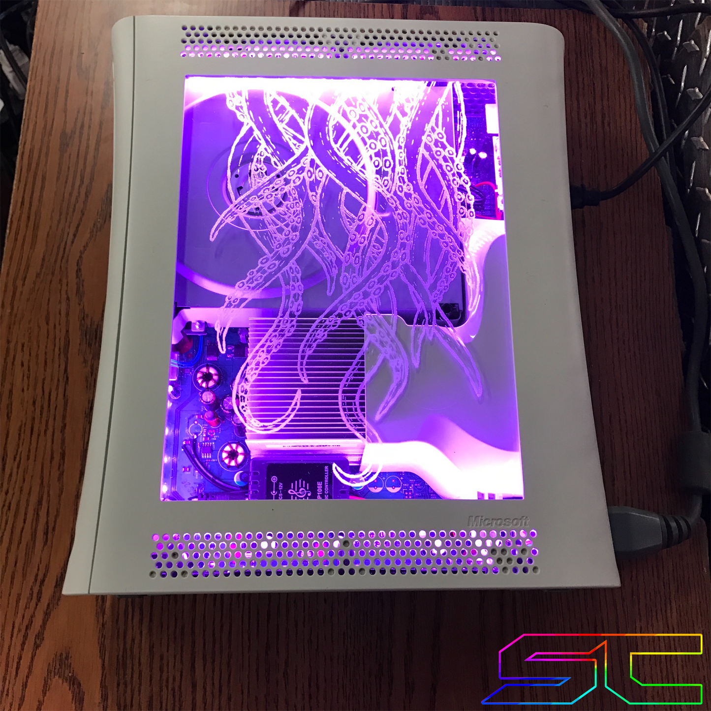 Custom Jasper RGH1.2 "Tentacles" Plexiglass Engraved W/Remote Addressable LED's! - Sharky's Customs LLC