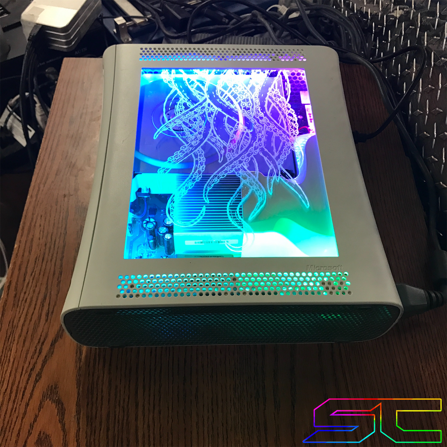 Custom Jasper RGH1.2 "Tentacles" Plexiglass Engraved W/Remote Addressable LED's! - Sharky's Customs LLC