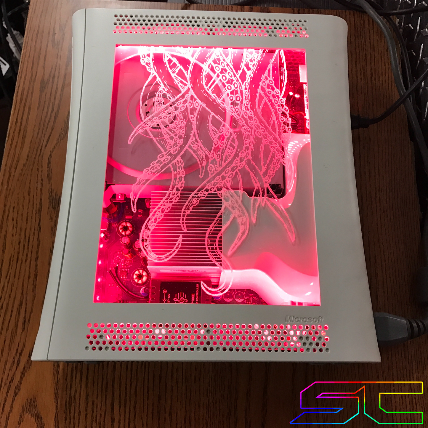 Custom Jasper RGH1.2 "Tentacles" Plexiglass Engraved W/Remote Addressable LED's! - Sharky's Customs LLC