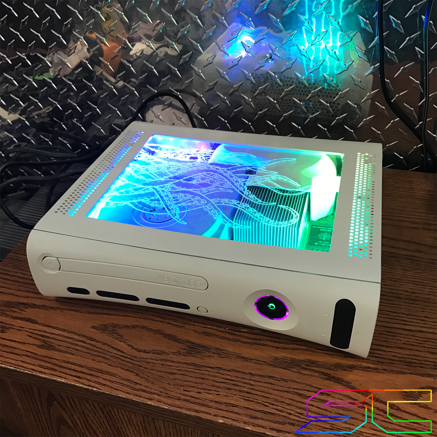 Custom Jasper RGH1.2 "Tentacles" Plexiglass Engraved W/Remote Addressable LED's! - Sharky's Customs LLC