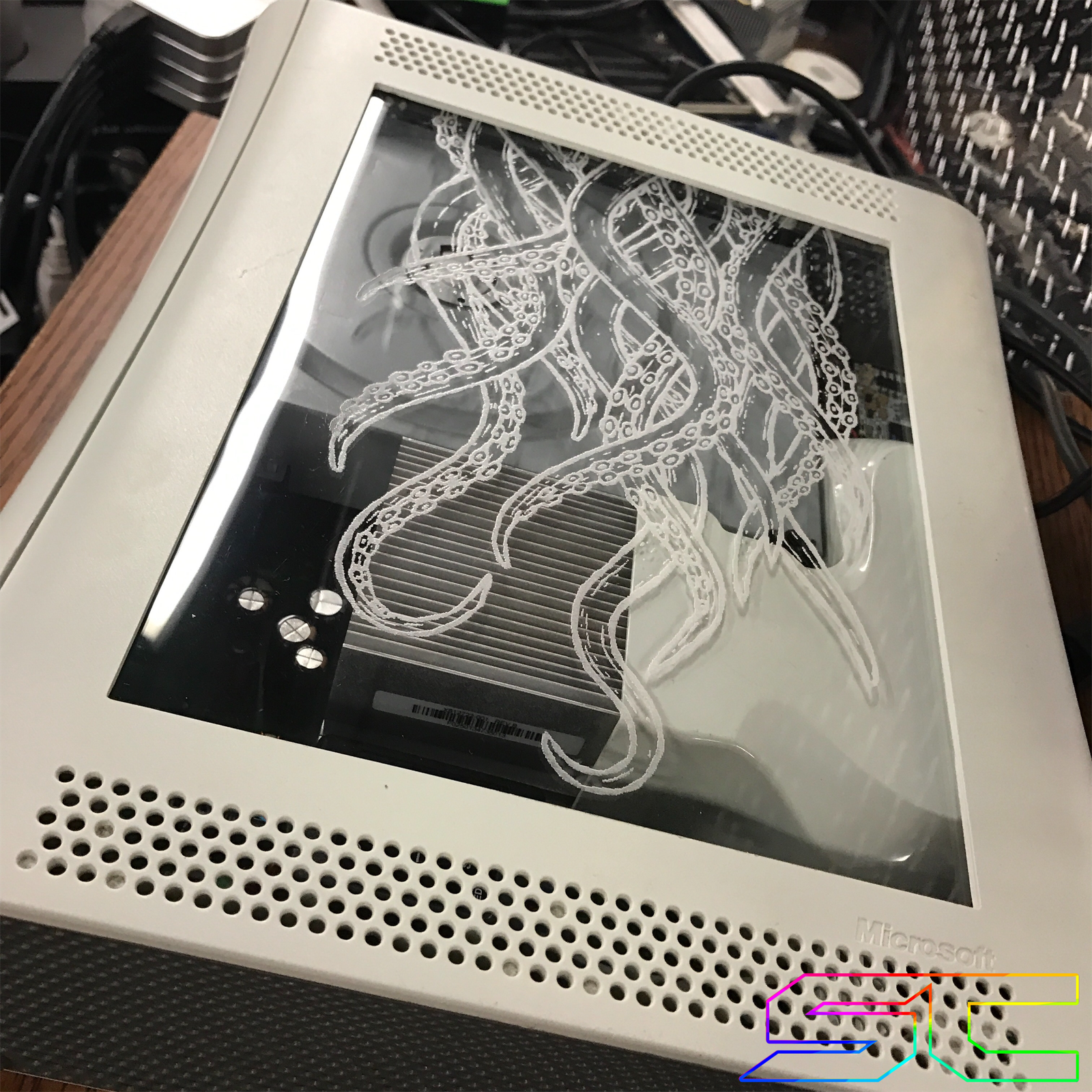 Custom Jasper RGH1.2 "Tentacles" Plexiglass Engraved W/Remote Addressable LED's! - Sharky's Customs LLC