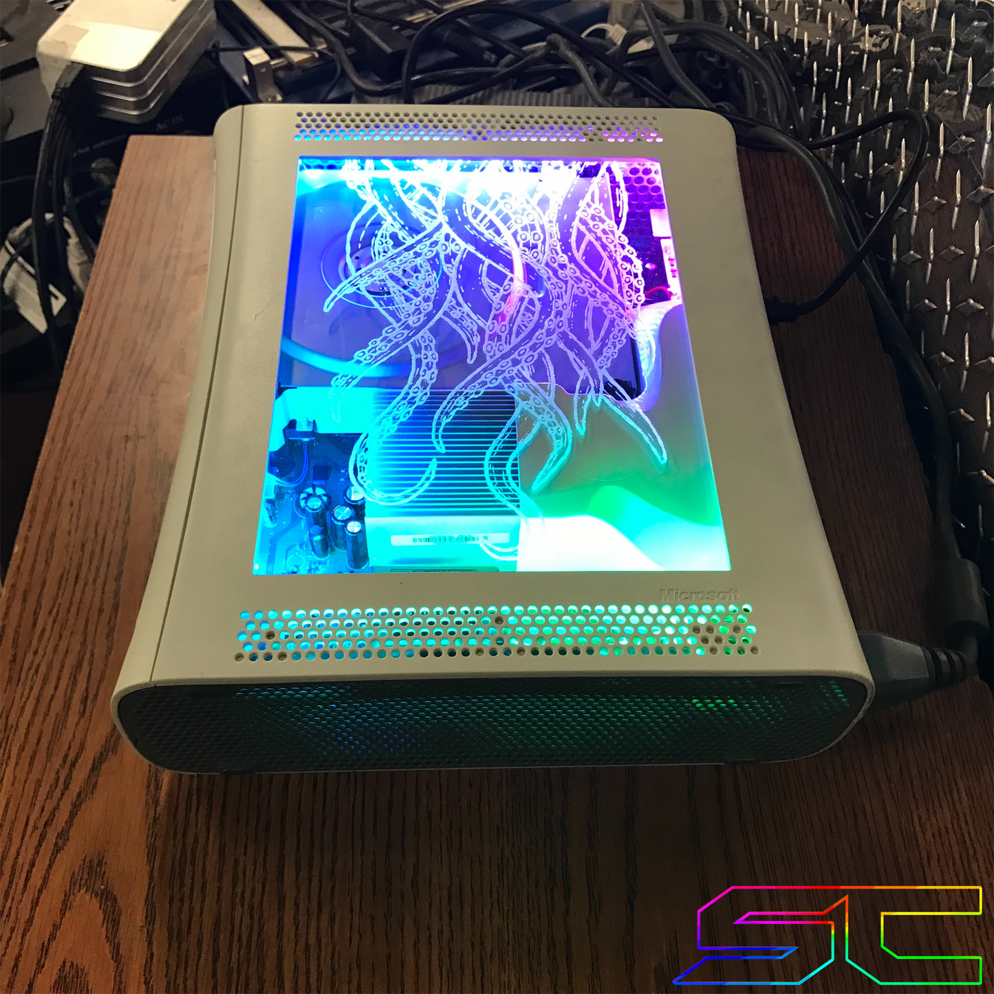 Custom Jasper RGH1.2 "Tentacles" Plexiglass Engraved W/Remote Addressable LED's! - Sharky's Customs LLC