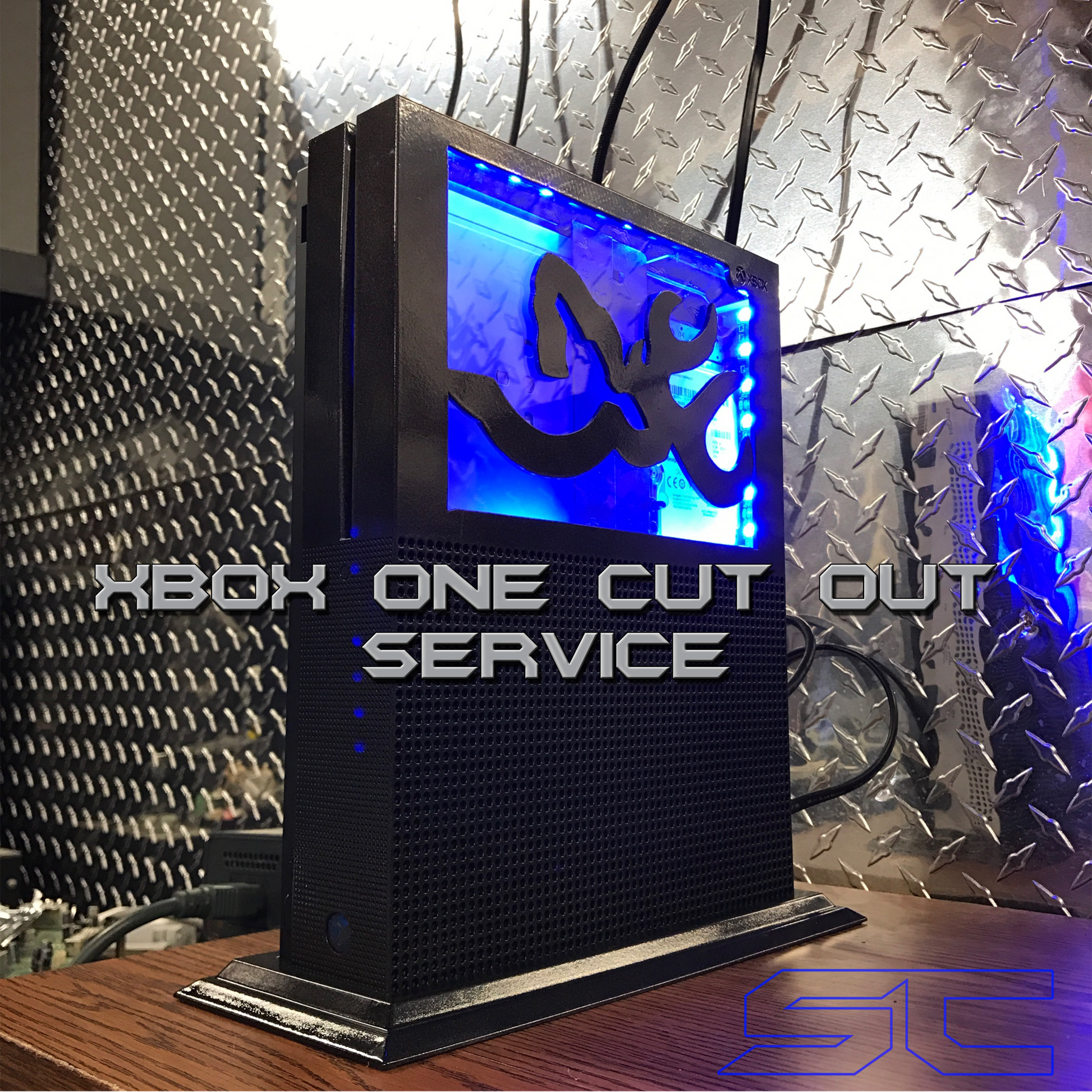 Xbox One Cut Out & LED's Send in Service - Sharky's Customs LLC